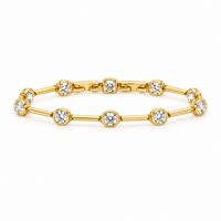 Crystal Station Gold Bracelet