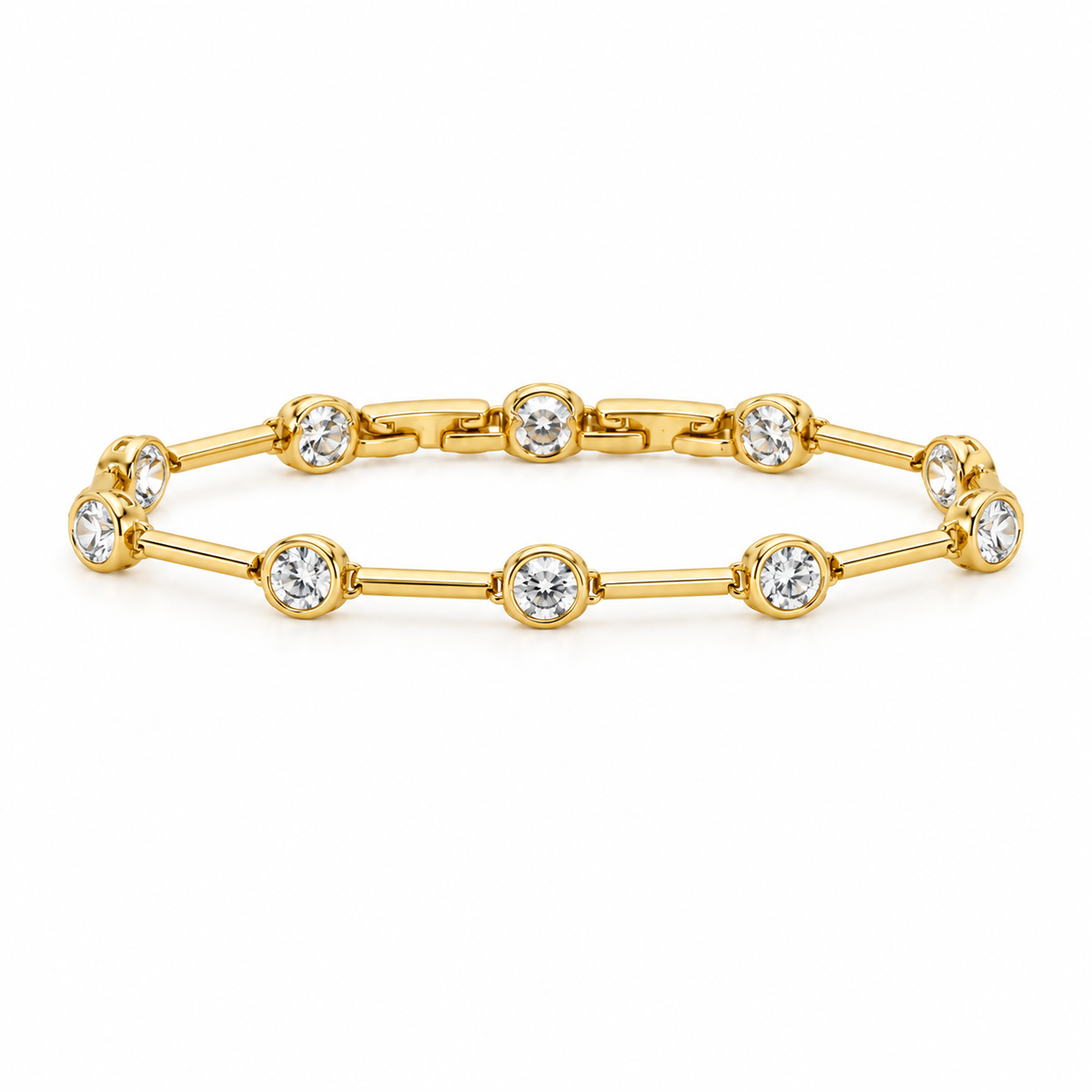 Crystal Station Gold Bracelet