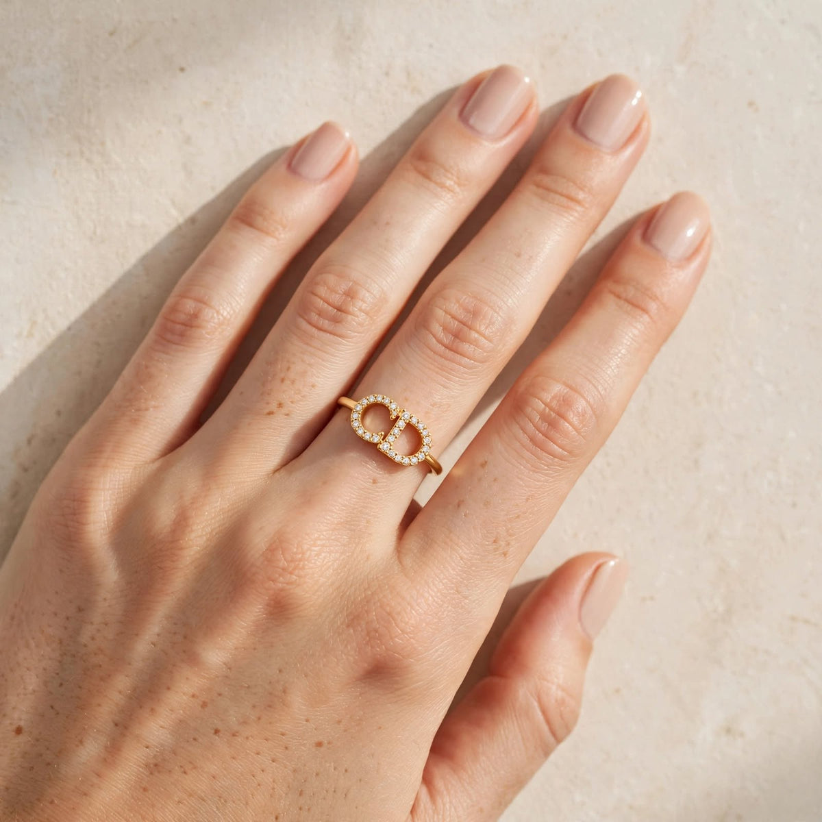 Dainty CD Zircon Ring