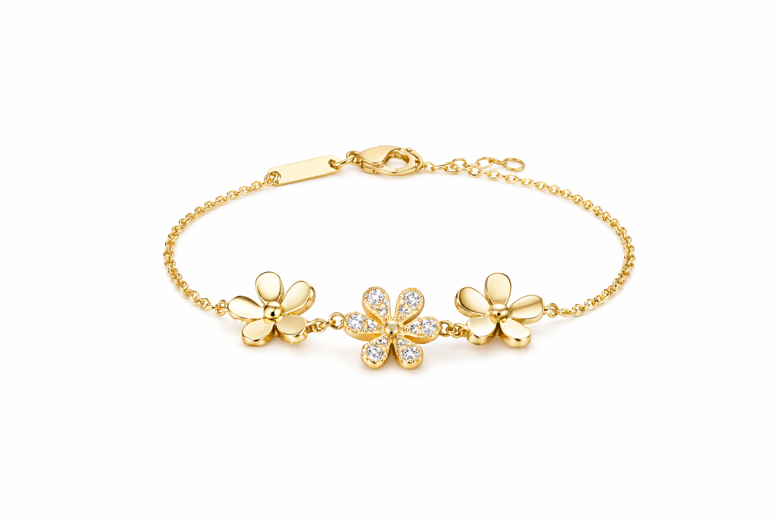 Golden Daisy Trio Bracelet