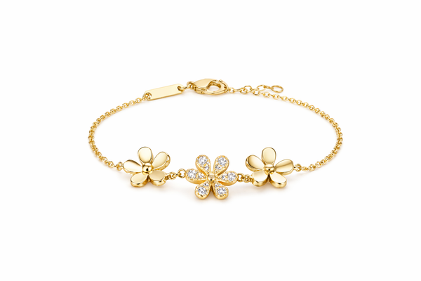 Golden Daisy Trio Bracelet