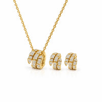 Serpentine Pavé Necklace