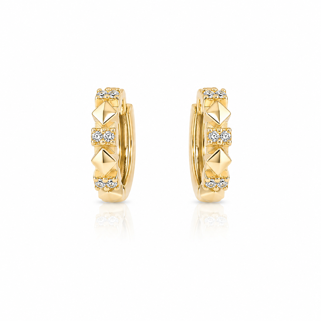 Celeste Crystal Huggie Earrings
