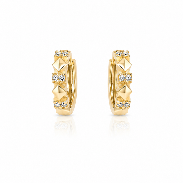 Celeste Crystal Huggie Earrings