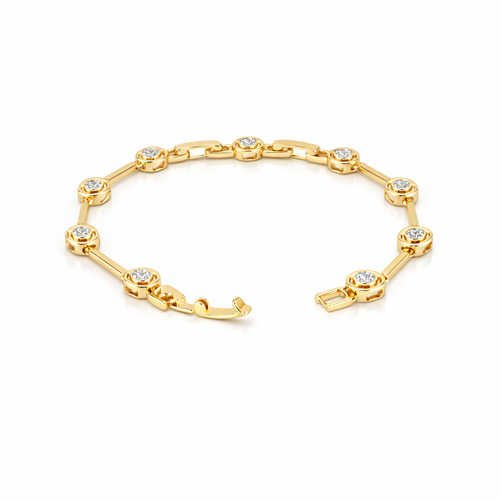 Crystal Station Gold Bracelet
