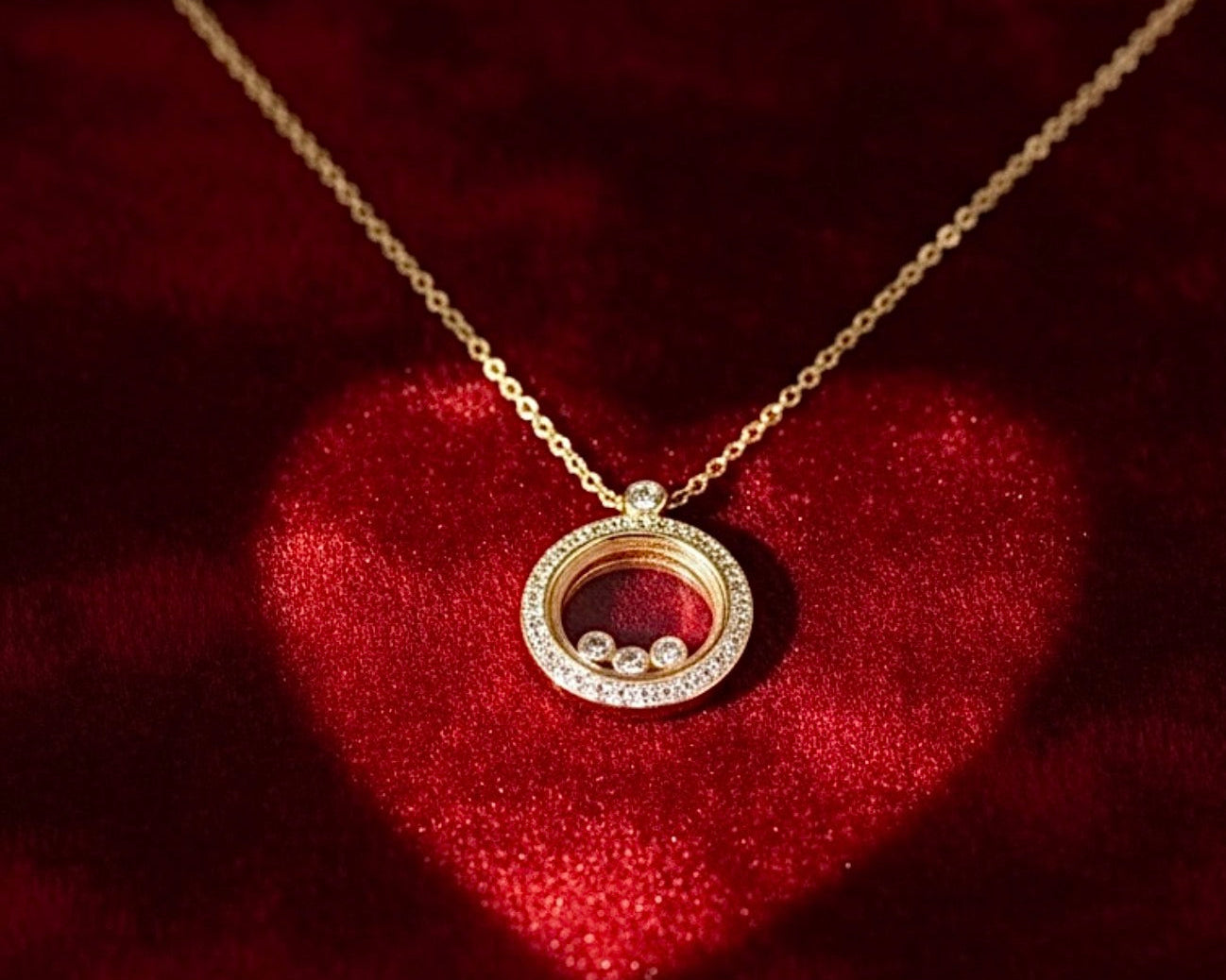 Luna Halo Floating Necklace