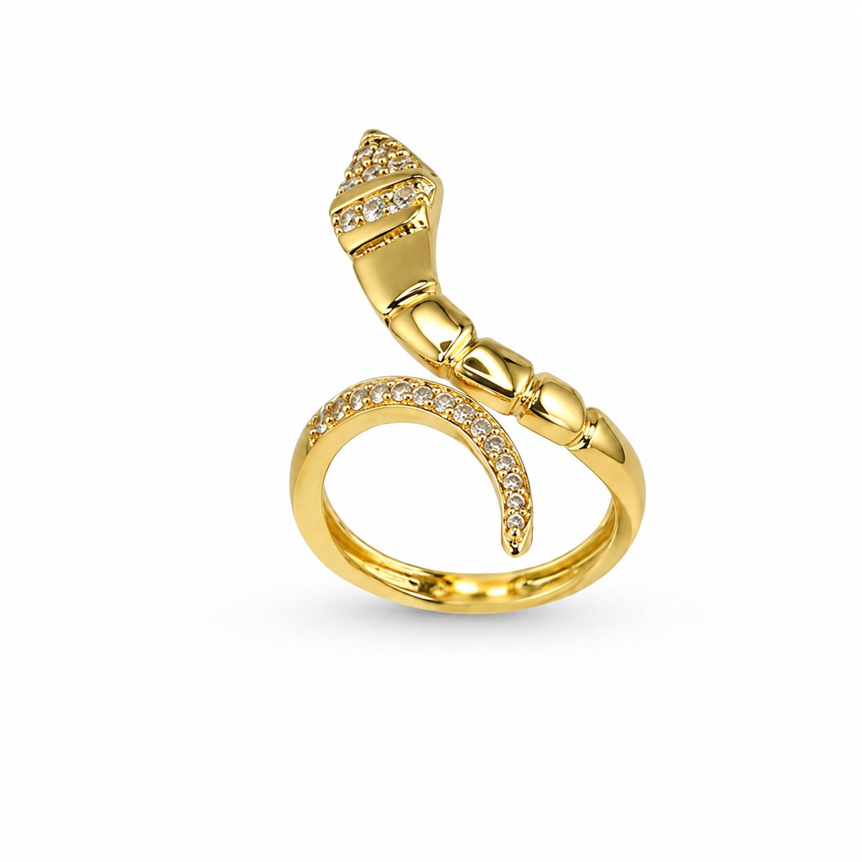 Serpent Diamond Wrap Ring