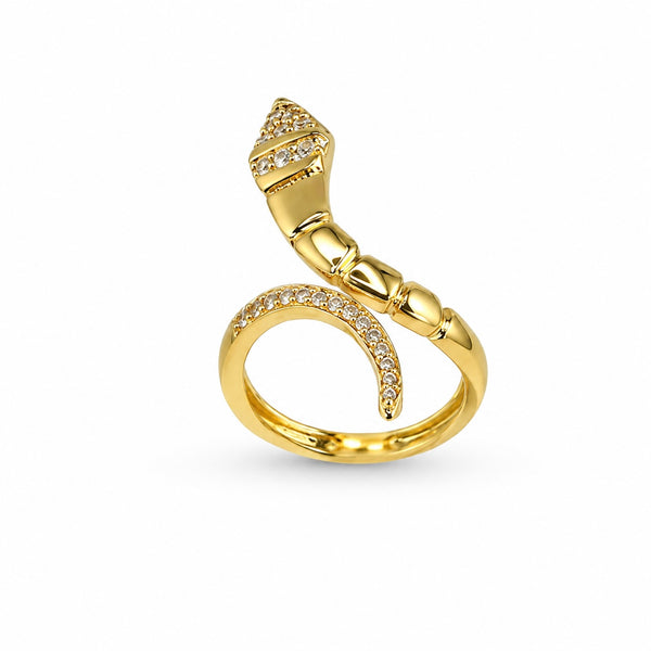 Serpent Diamond Wrap Ring