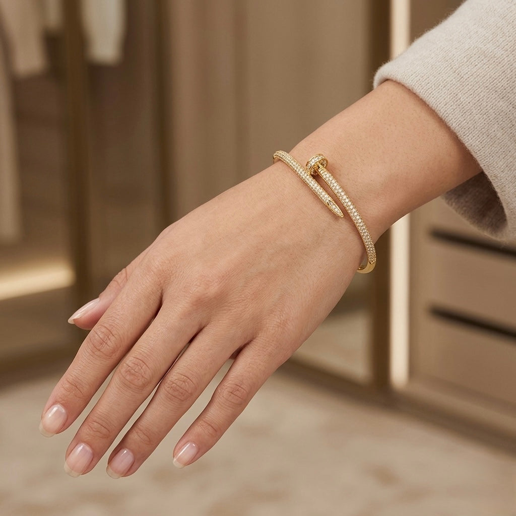 Golden Nail Bangle