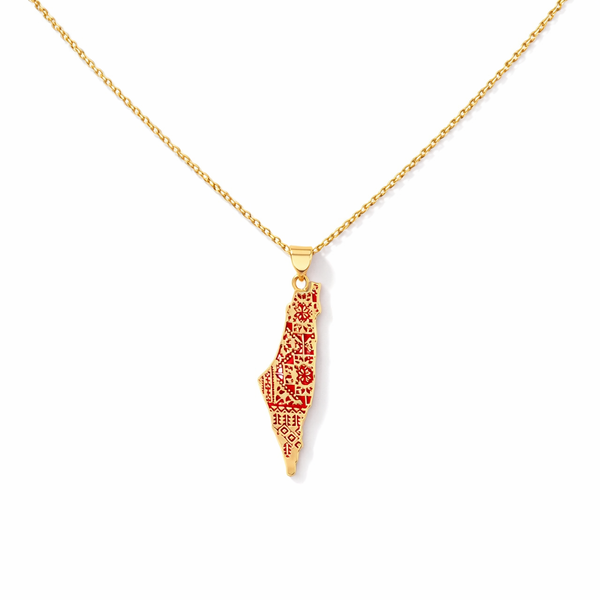 Palestine Embroidery Necklace