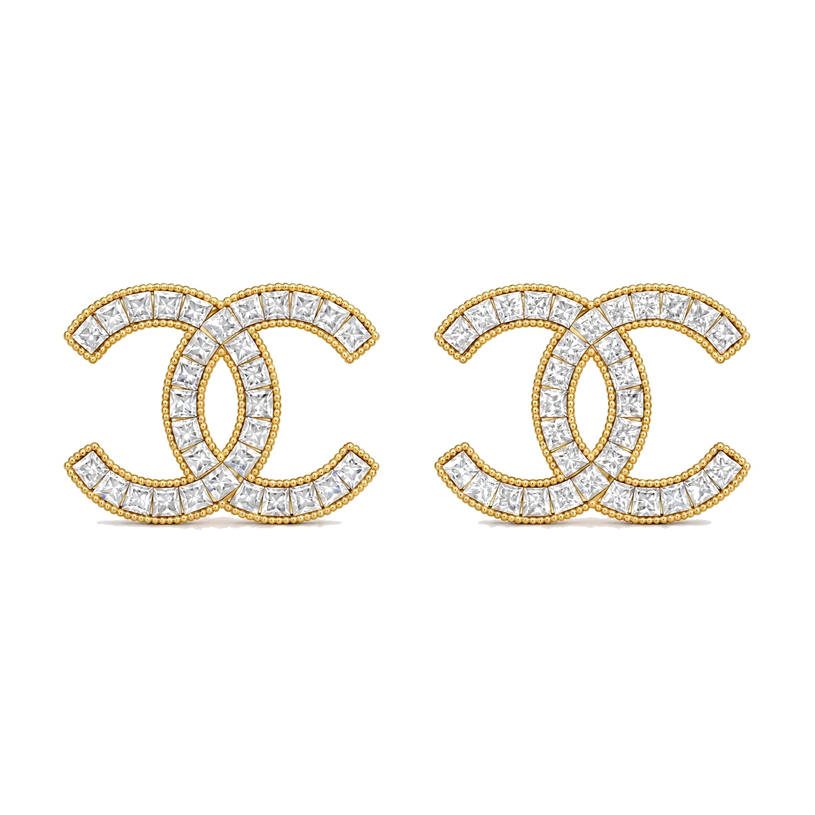 Valentina Princess-Cut Crystal Earrings