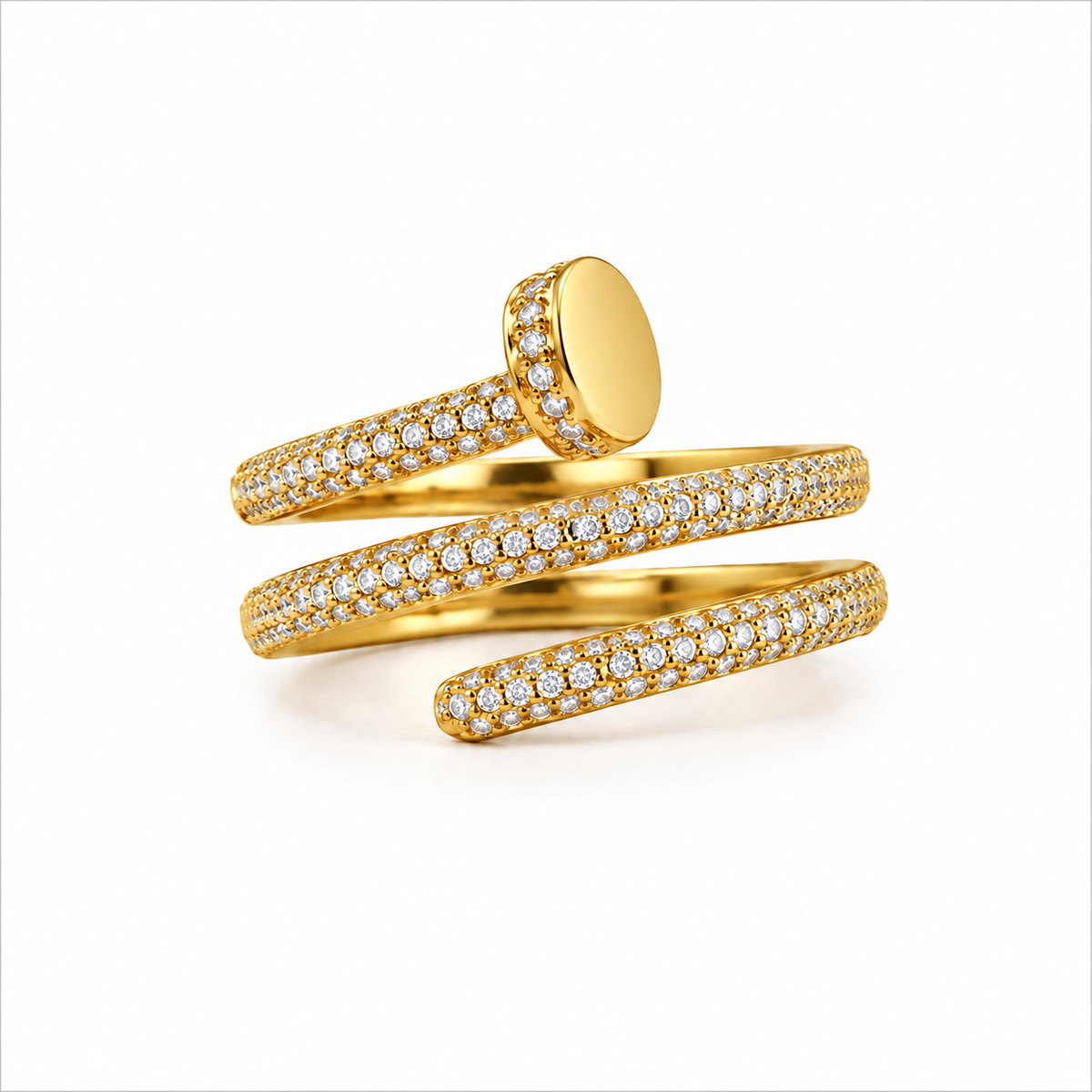 Luxe Spiral Pavé Ring