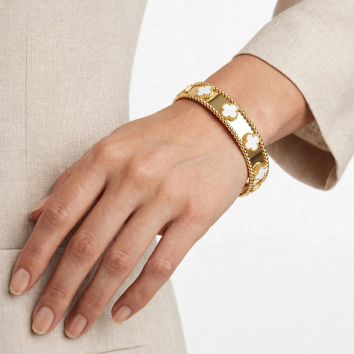 Golden Clover Bangle