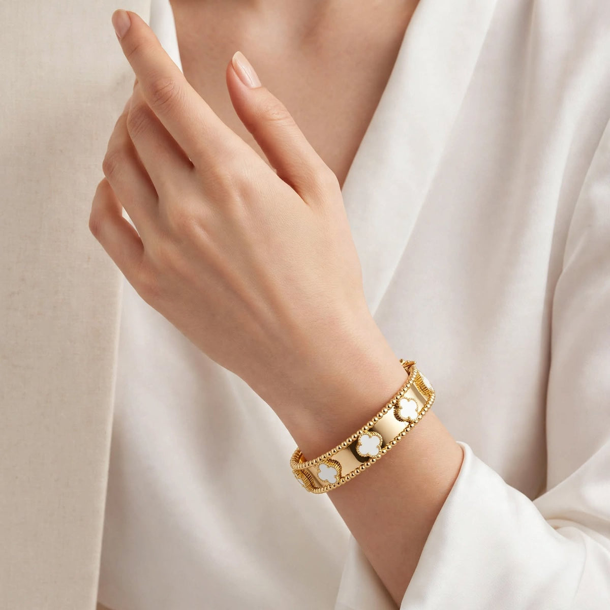 Golden Clover Bangle