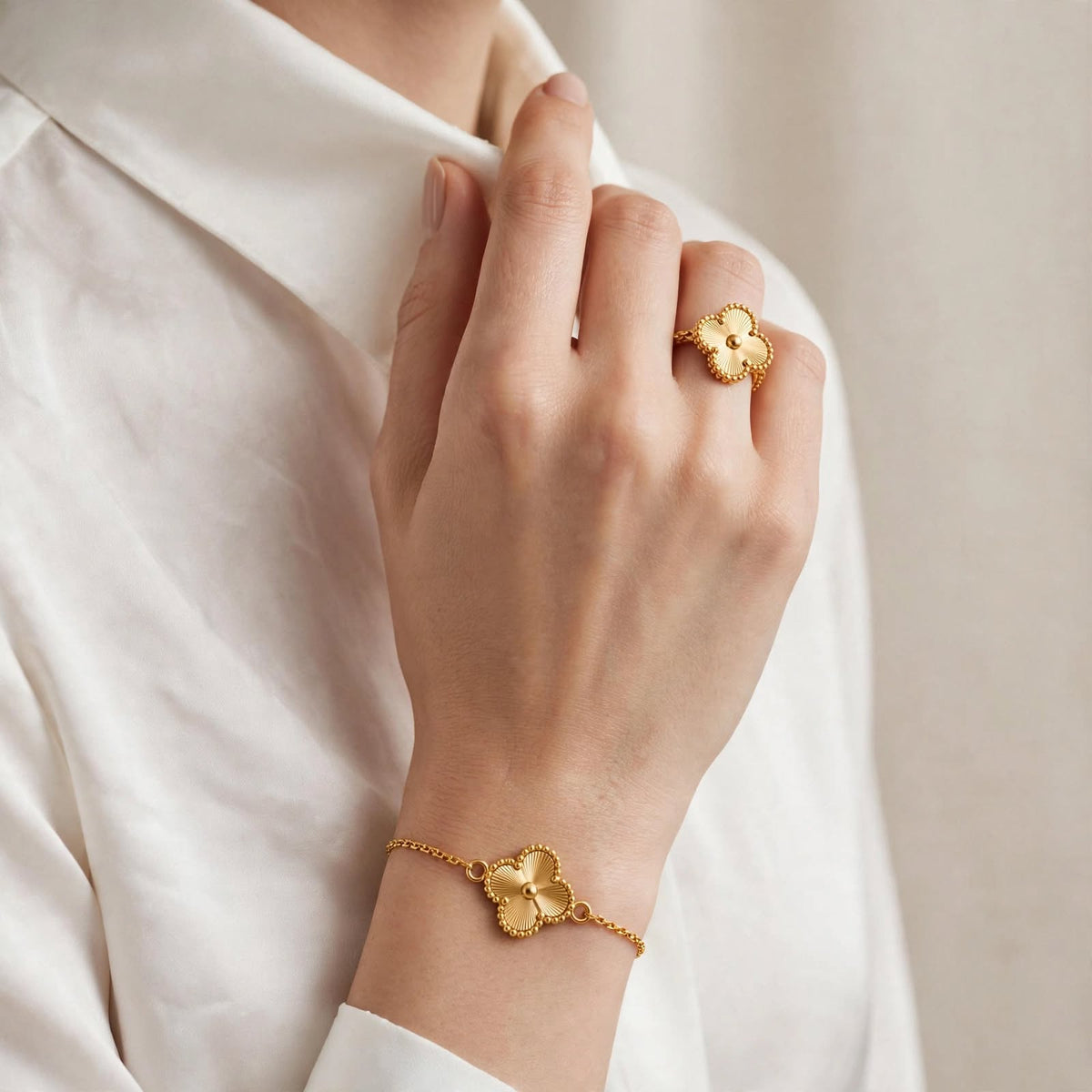 Gold Clover Bracelet