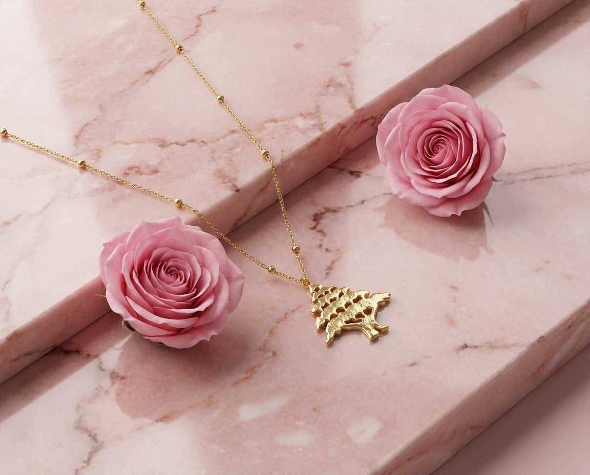 Lebanese Cedar Gold Necklace