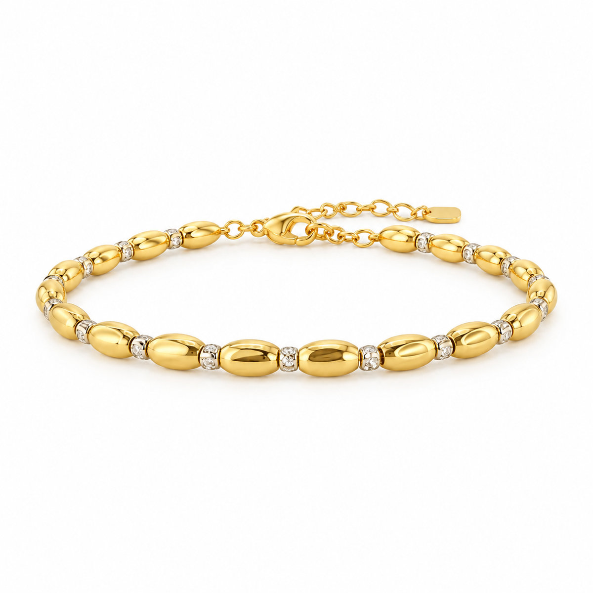 Golden Oval Elegance Bracelet