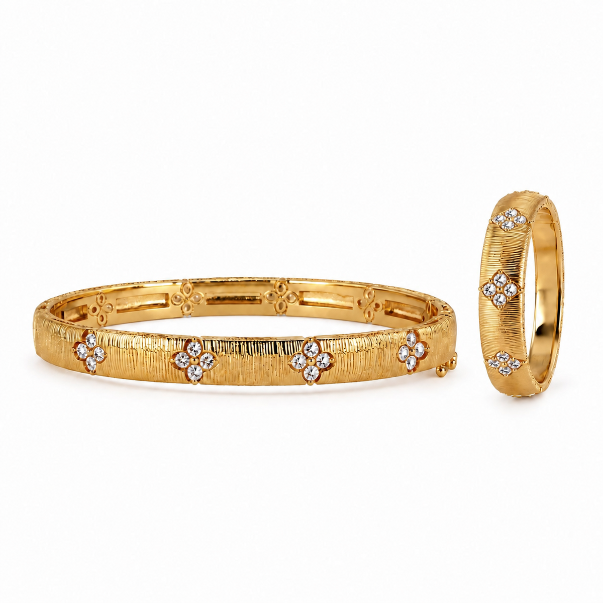 Vintage Floral Crystal Ring