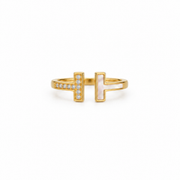 T Duo Blush Gold Ring