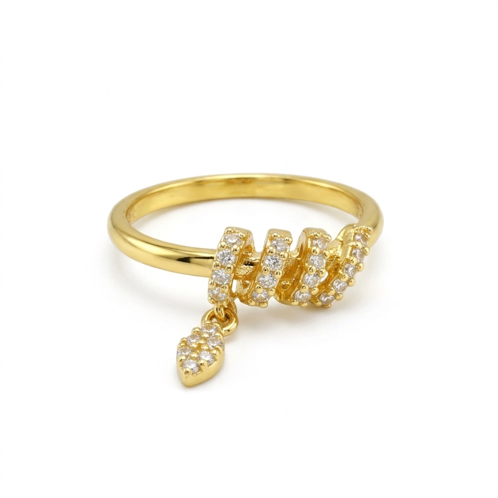 Dainty Zircon Coil Ring