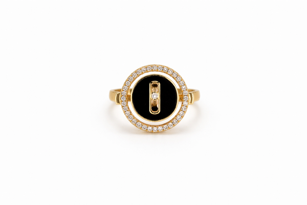 Gold Noir Emblem Ring