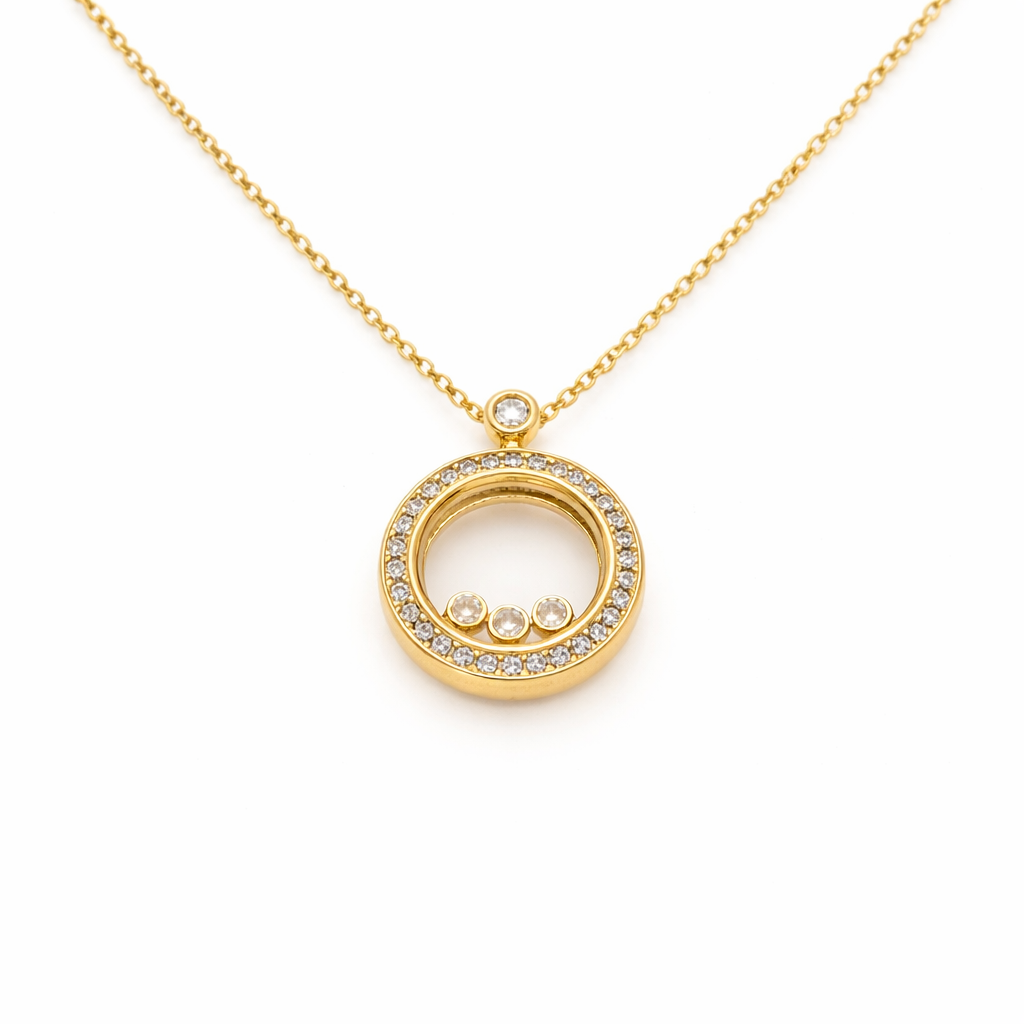 Luna Halo Floating Necklace