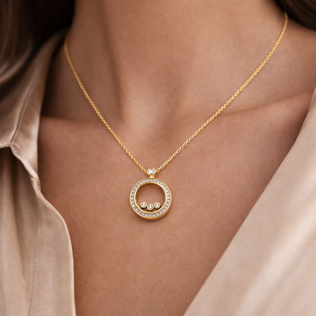 Luna Halo Floating Necklace