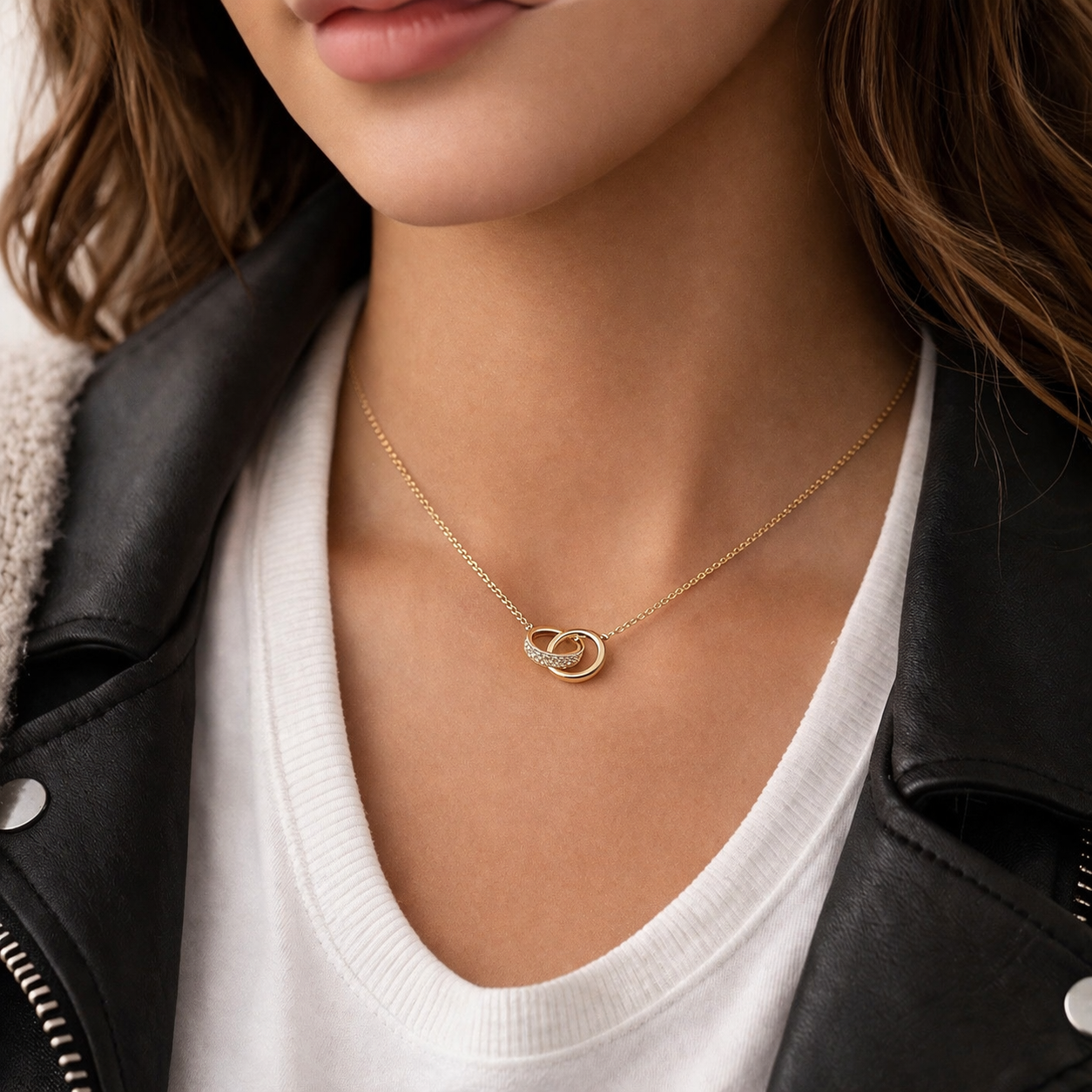 Eternal Duo Ring Necklace