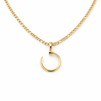 Minimal Arc Gold Necklace