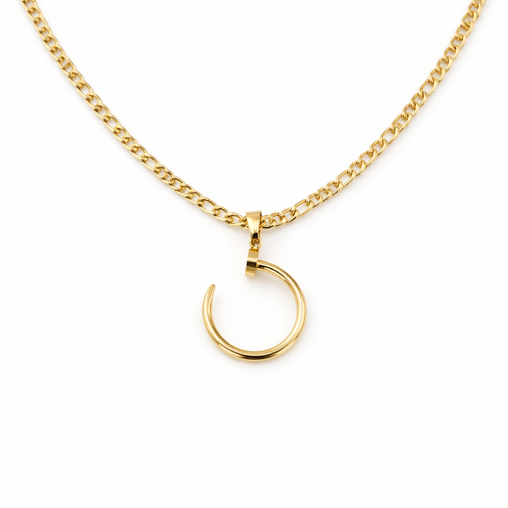 Minimal Arc Gold Necklace