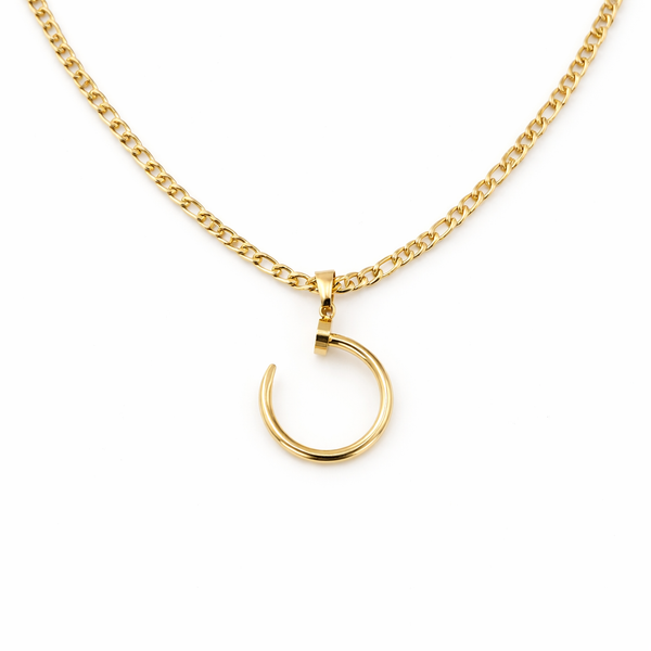 Minimal Arc Gold Necklace