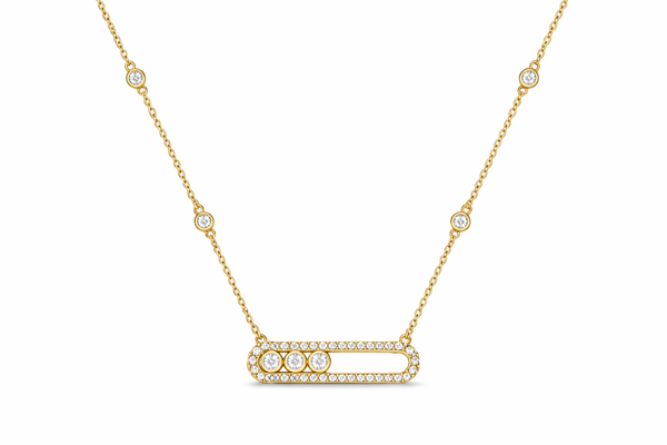 Lumière Pavé Bar Necklace