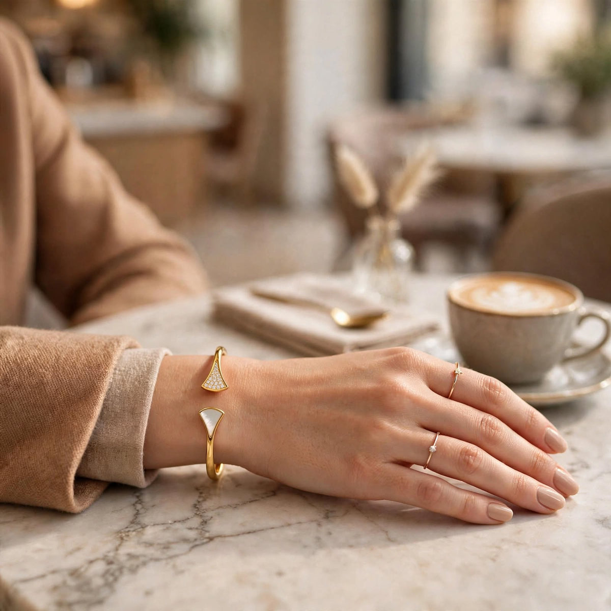 Serena Pavé Gold Bangle