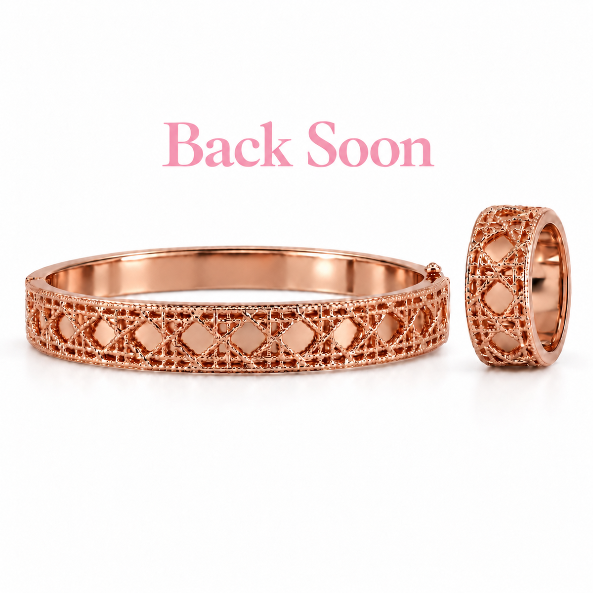 Rose Gold Lattice Bracelet
