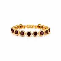 Valencia Ruby Halo Bracelet