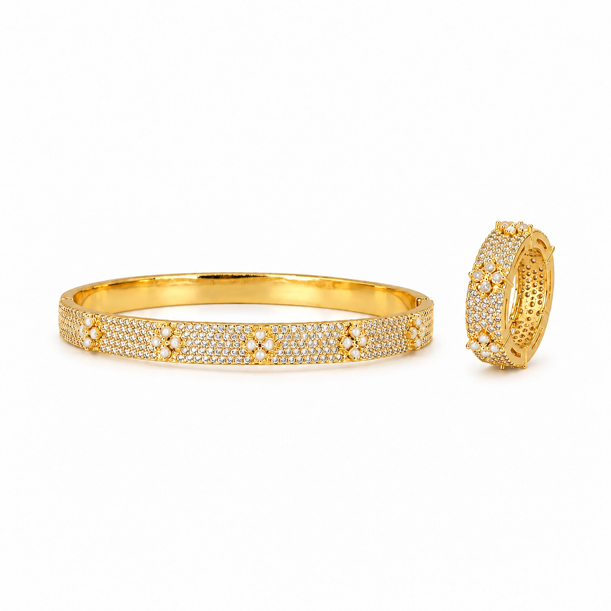 Crystal Fleur Pavé Bangle
