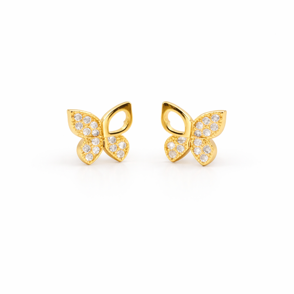 Crystal Butterfly Stud Earrings