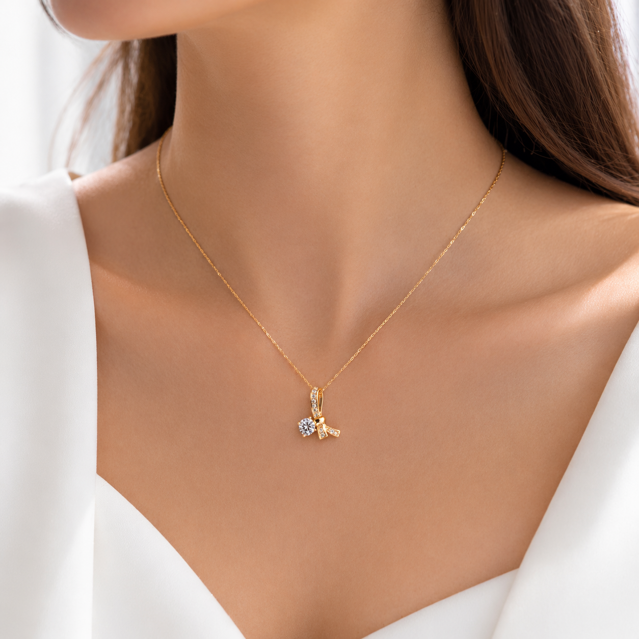 Amora Ribbon Necklace