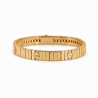 Luxe Screw Detail Gold Bracelet