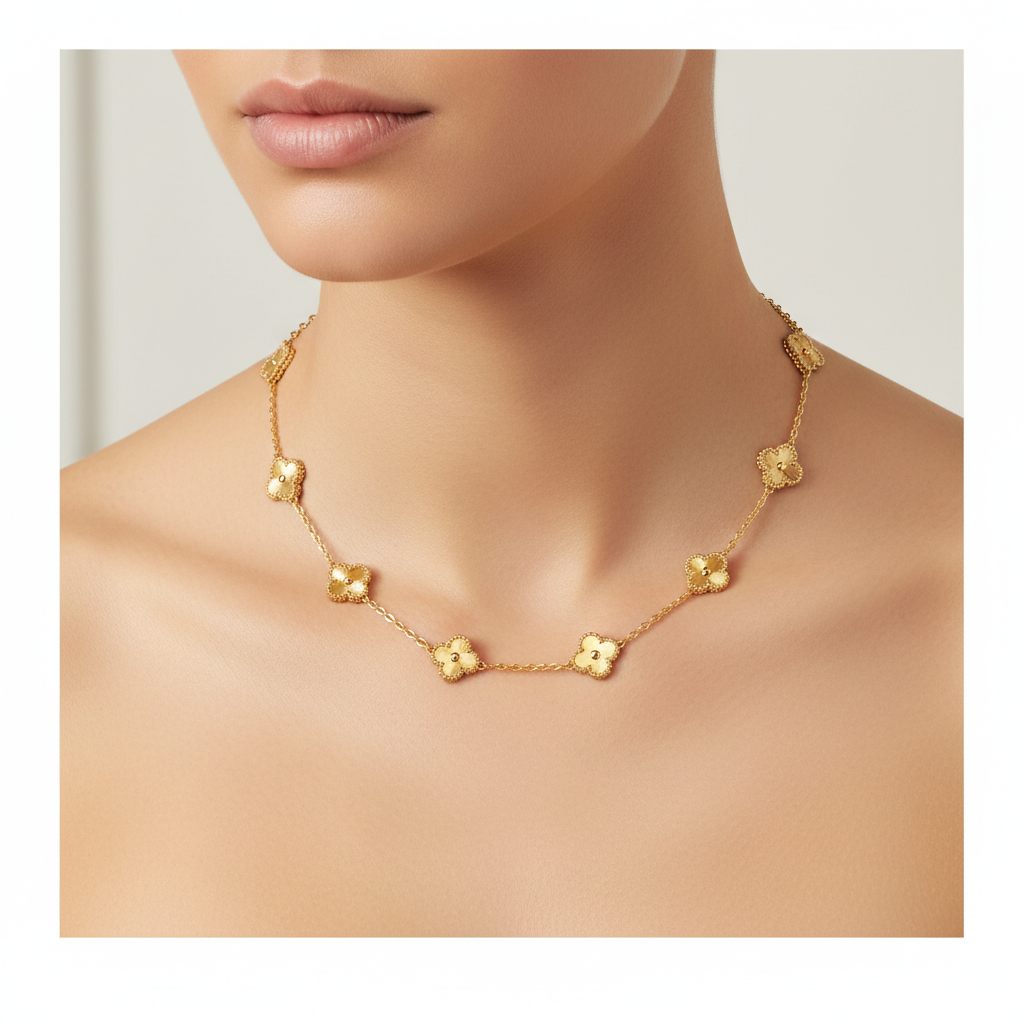 Mini Clover Gold Necklace