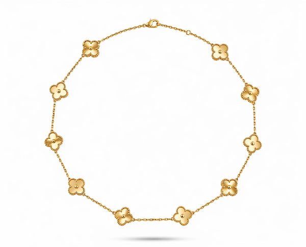 Pure Gold Clover Necklace