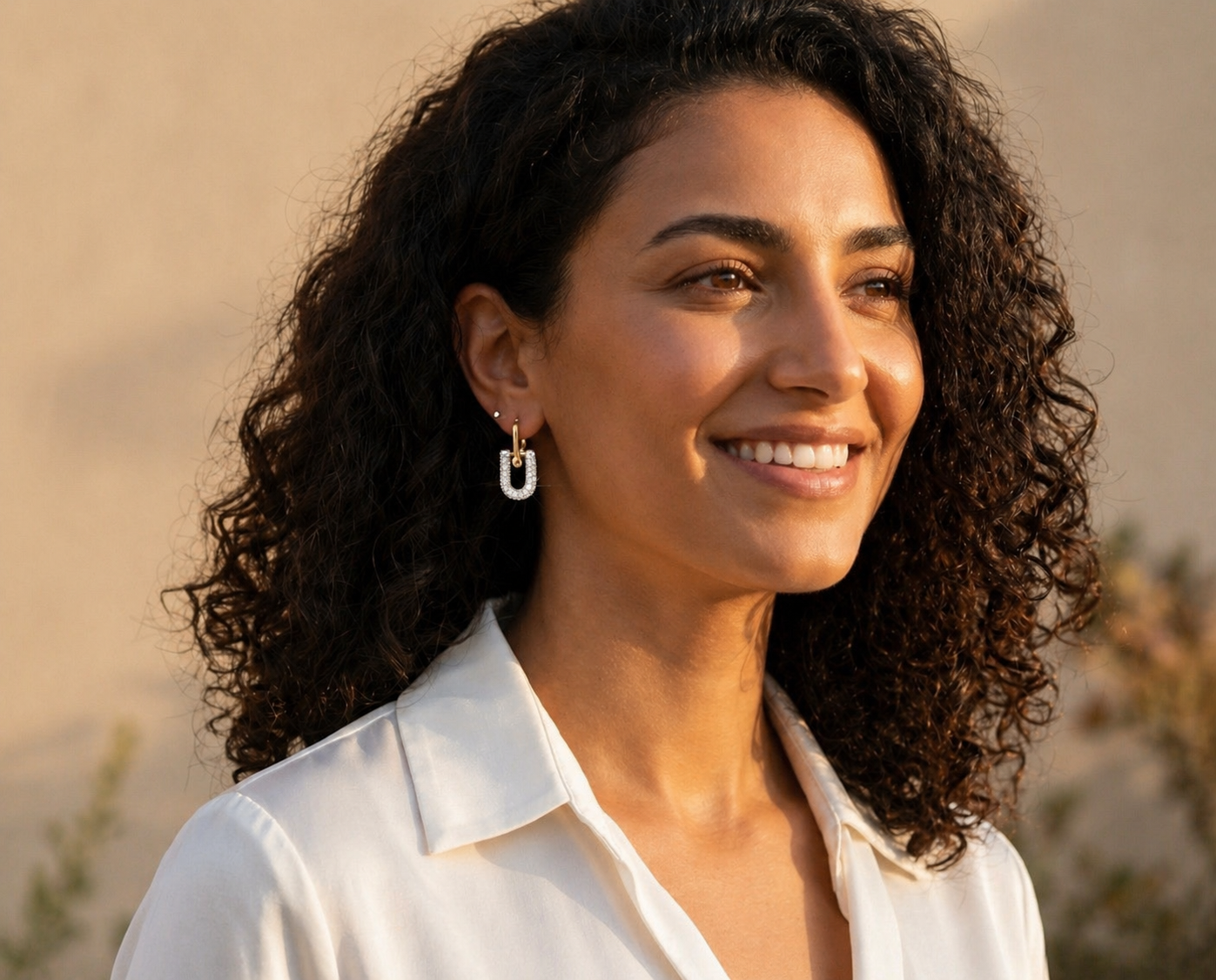 Two-Tone Pavé Drop Earrings