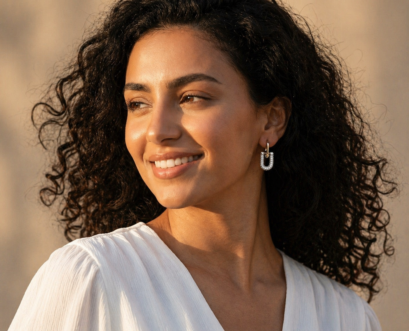 Two-Tone Pavé Drop Earrings