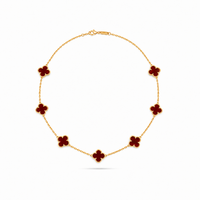 Ruby Luxe Clover Necklace