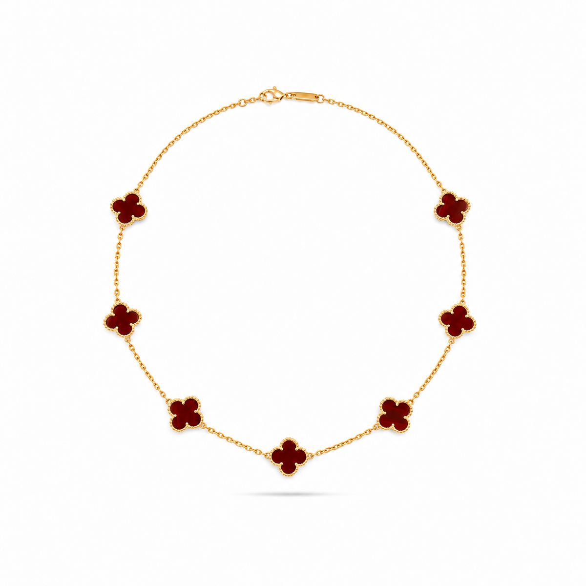 Ruby Luxe Clover Necklace