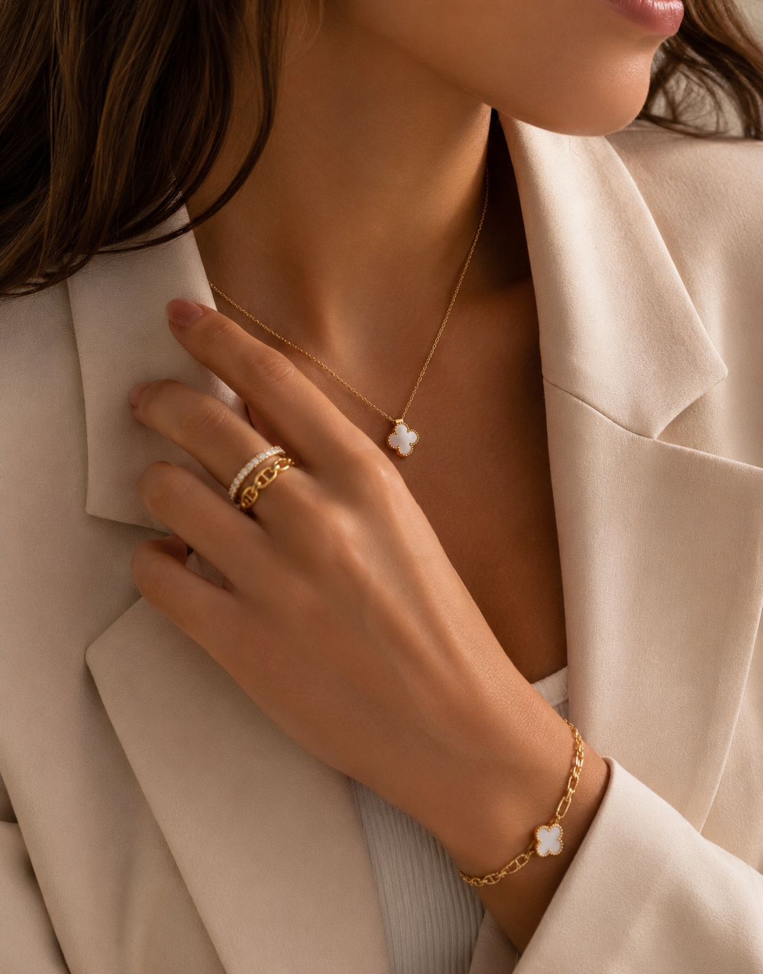 Luxe Chain Crystal Ring