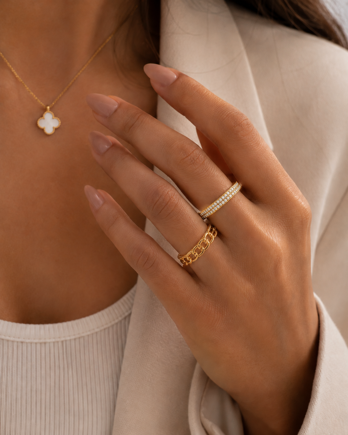 Éclat Crystal Band Ring