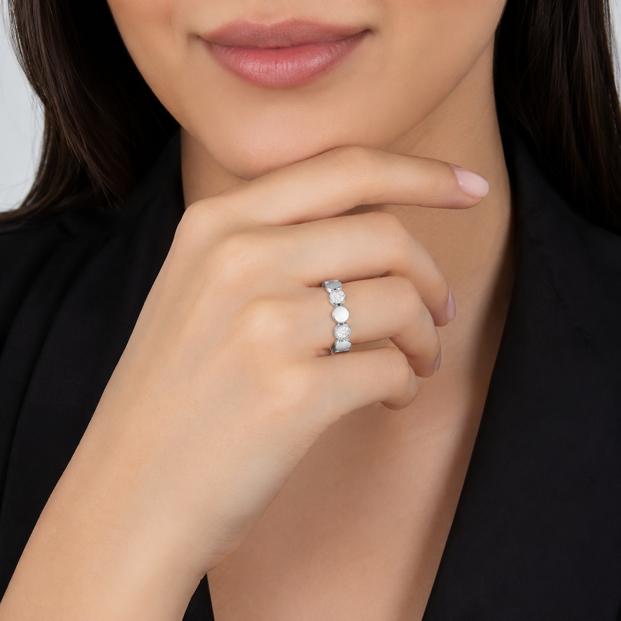 Lumière Silver Coin Ring