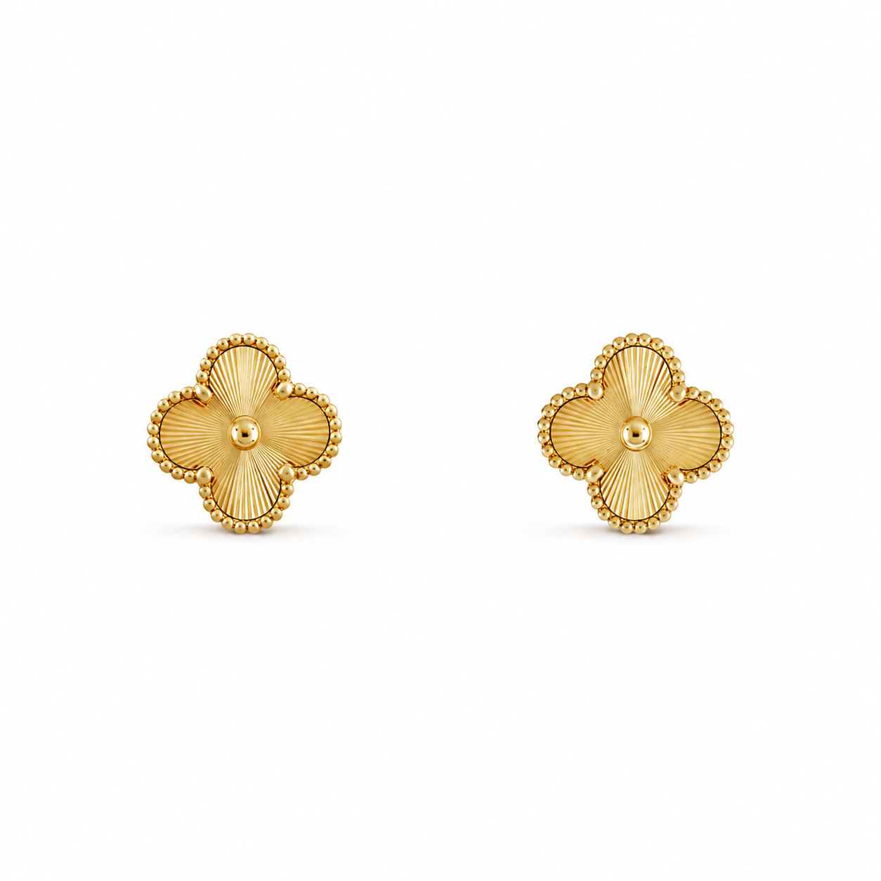 Mini Golden Clover Stud Earrings
