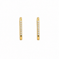 Pavé Rectangular Huggie Earrings